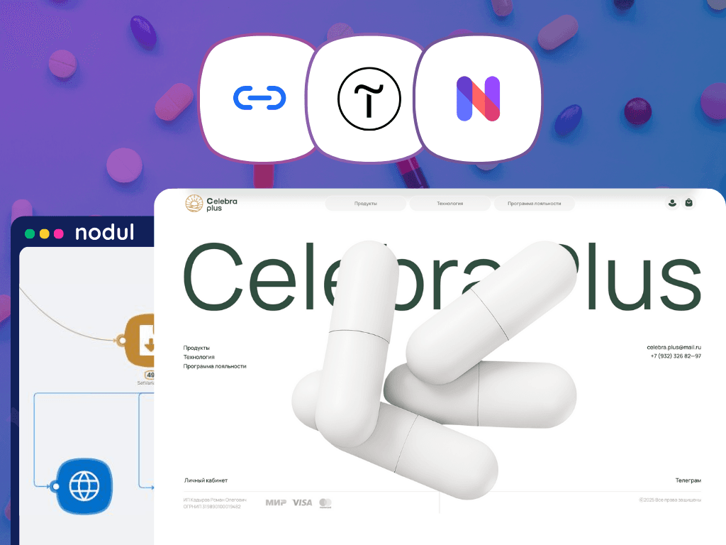 Как компания Celebra Plus создала личный кабинет и программу лояльности на Tilda с помощью Collabza и Nodul