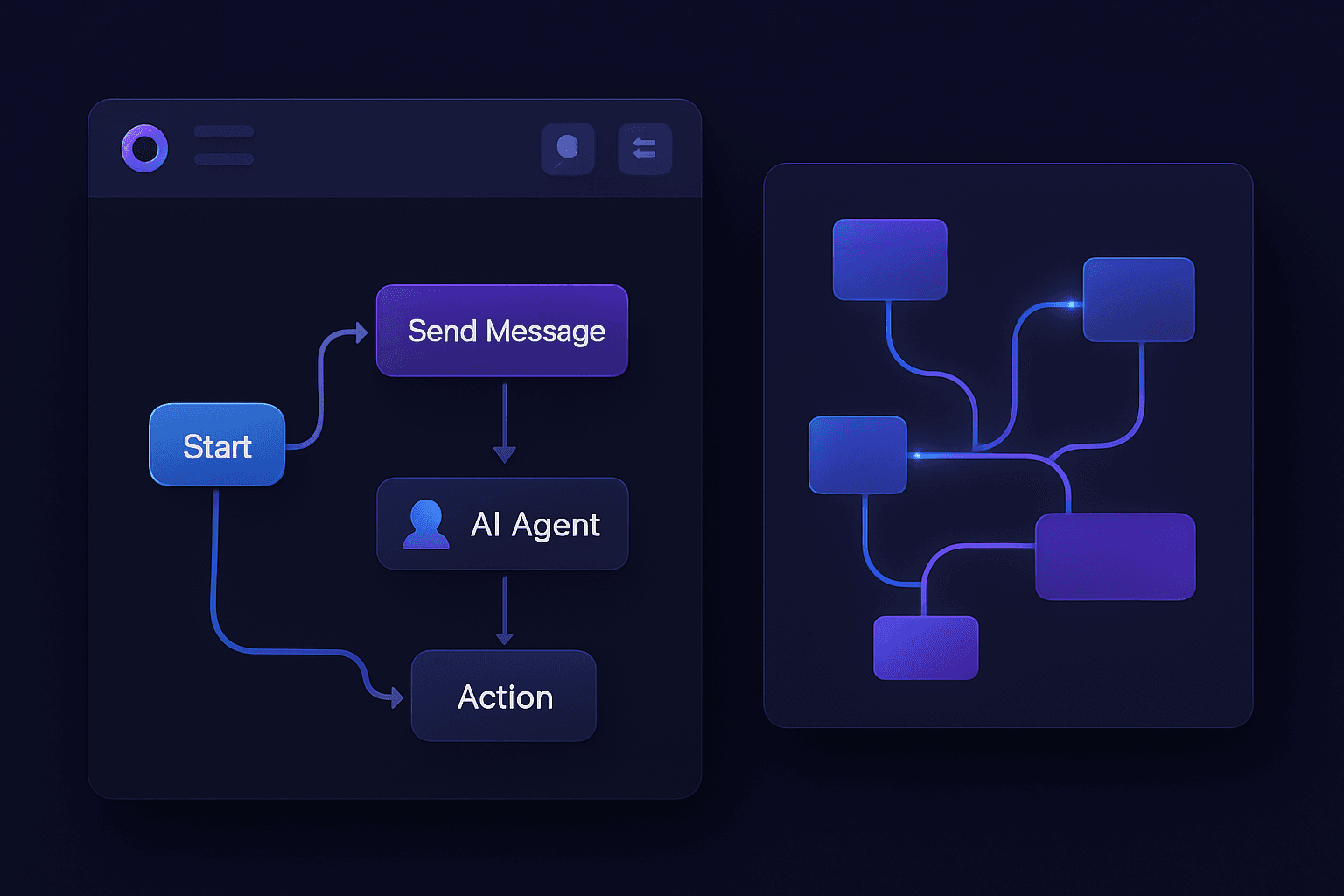 Пошаговое руководство по созданию умного чат-бота для Telegram и WhatsApp на no-code платформе Nodul. Узнайте, как использовать визуальный редактор, AI-агентов и сотни интеграций для автоматизации вашего бизнеса.