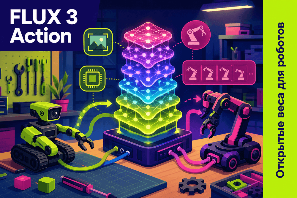 Black Forest Labs открыла веса 7B-модели FLUX 3 Action для роботов
