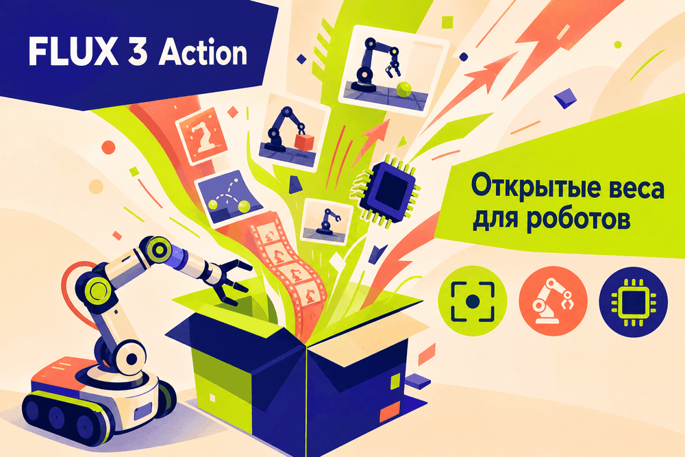 Black Forest Labs открыла веса 7B-модели FLUX 3 Action для роботов