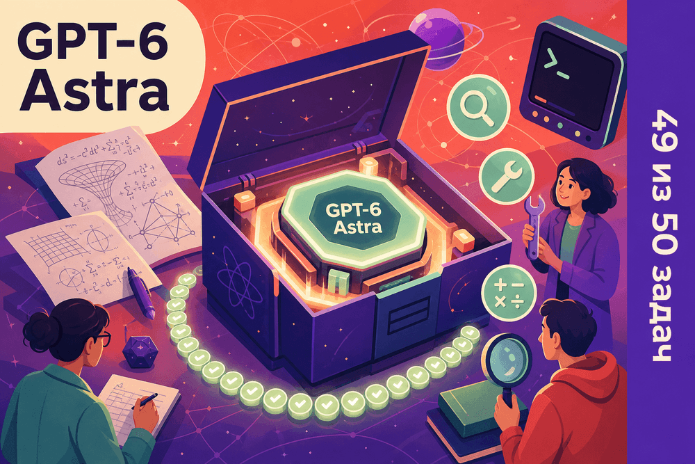 GPT-6 Astra решила 49 из 50 задач TheoPhysEval по теоретической физике