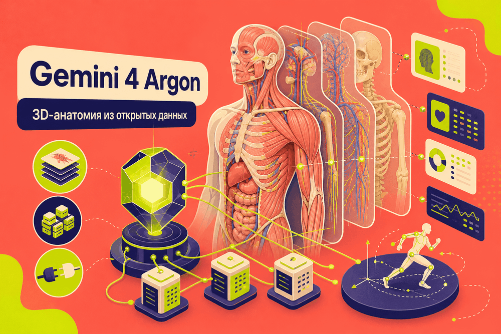 Google показала, как Gemini 4 Argon собрала 3D-анатомию из открытых данных