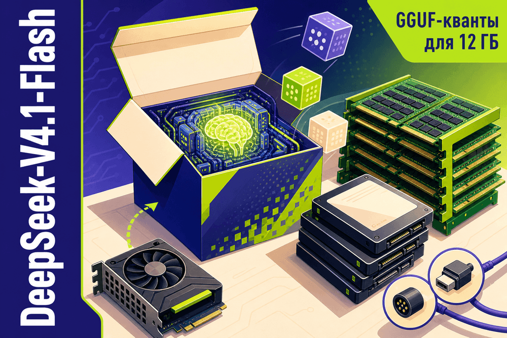 ISTA-DASLab выпустила GGUF-кванты DeepSeek-V4.1-Flash для запуска на 12 ГБ VRAM