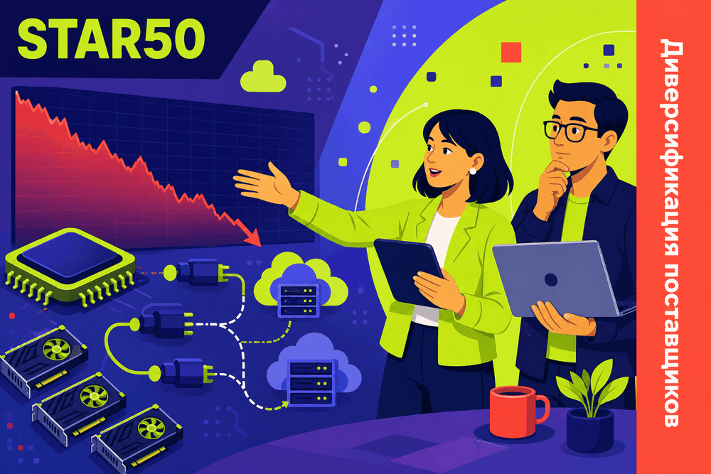 STAR50 просел на 40%: китайский индекс ИИ- и чиповых компаний ушёл в откат