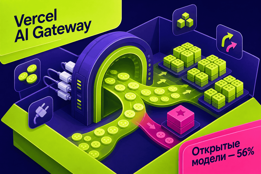 Vercel: открытые модели впервые заняли 56% токенов AI Gateway