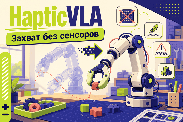 HapticVLA перенесла тактильный опыт в VLA-модель без датчиков касания